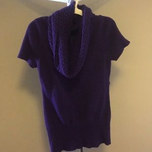 Cowlneck Short Sleeve Sweater